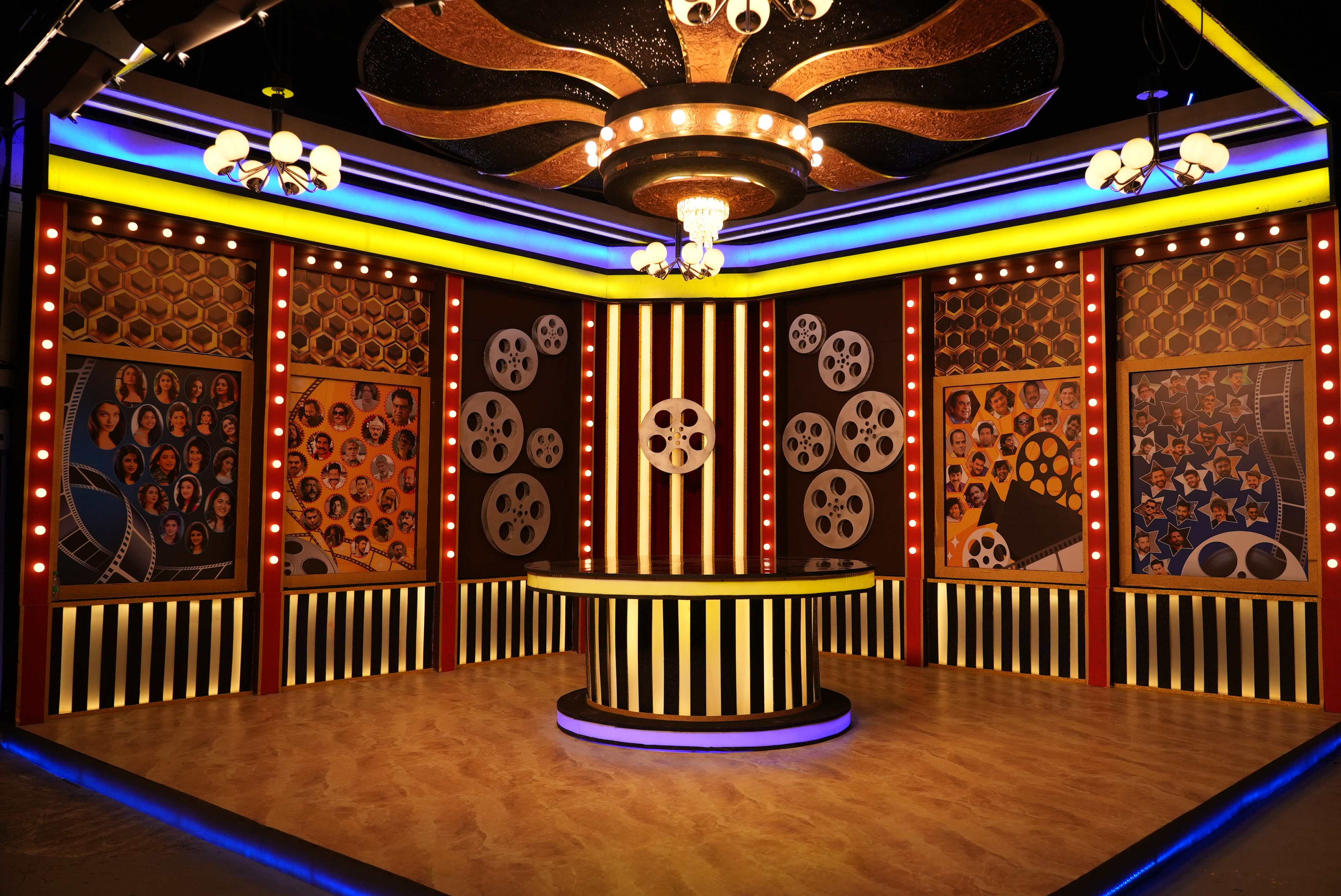 Studio floor with professional lighting at Youtubers Film City